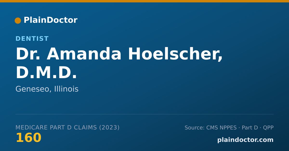 Shareable card for Amanda Hoelscher, D.M.D. - Dentist, Geneseo, IL
