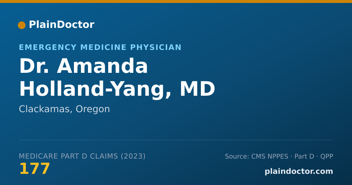 Shareable card for Amanda Holland-Yang, MD - Emergency Medicine Physician, Clackamas, OR