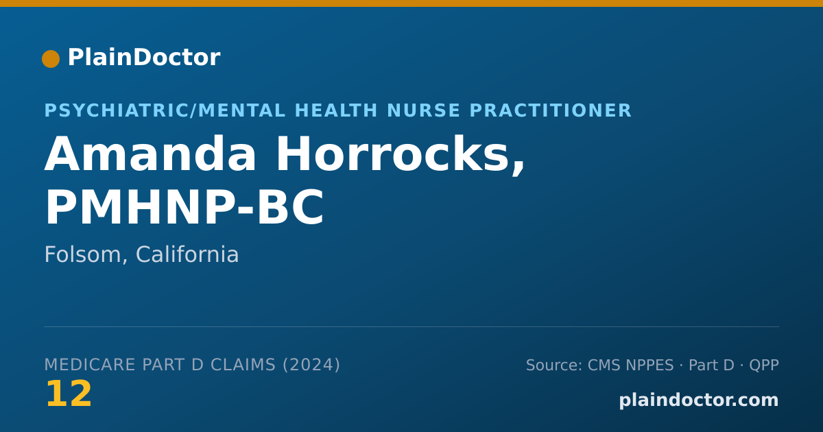 Shareable card for Amanda Horrocks, PMHNP-BC - Psychiatric/Mental Health Nurse Practitioner, Elk Grove, CA