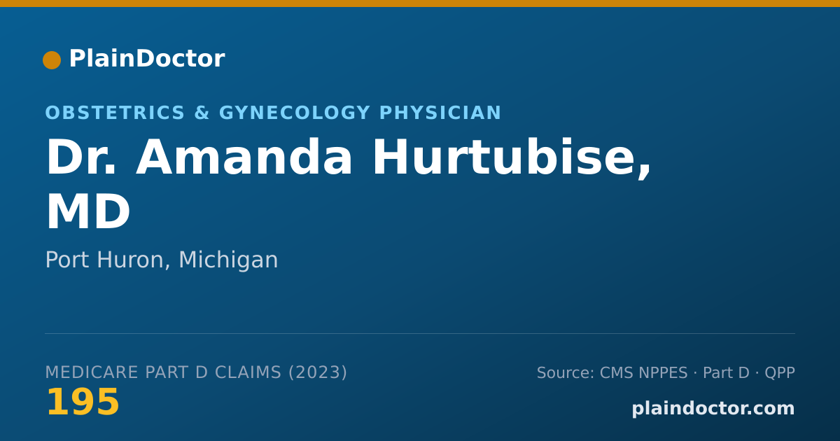 Shareable card for Amanda Hurtubise, MD - Obstetrics & Gynecology Physician, Port Huron, MI
