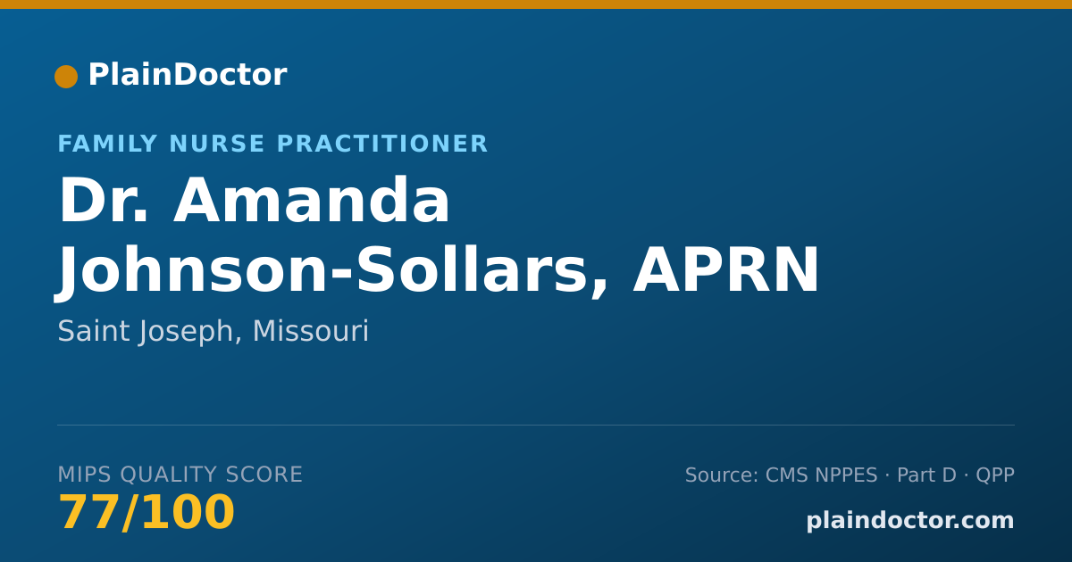 Shareable card for Amanda Johnson-Sollars, APRN - Family Nurse Practitioner, Saint Joseph, MO