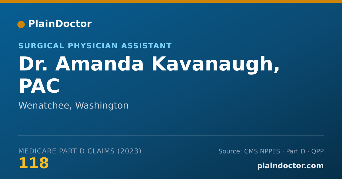 Shareable card for Amanda Kavanaugh, PAC - Surgical Physician Assistant, Wenatchee, WA