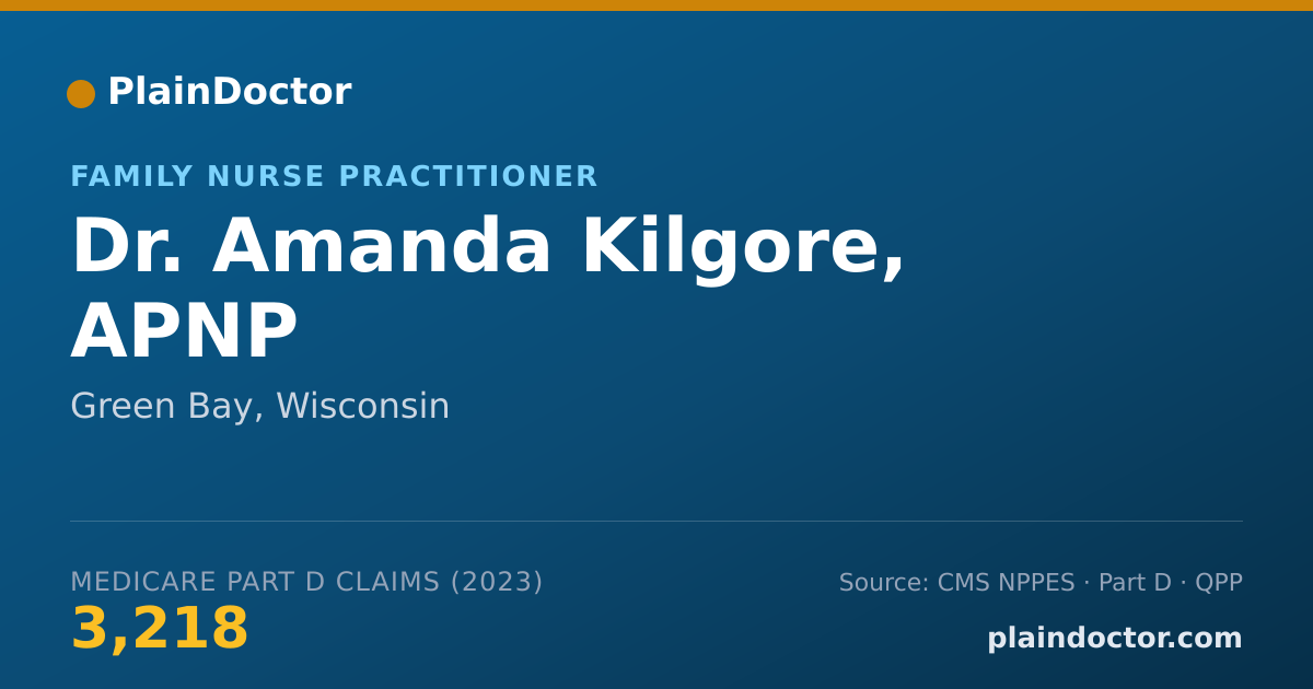 Shareable card for Amanda Kilgore, APNP - Family Nurse Practitioner, Green Bay, WI