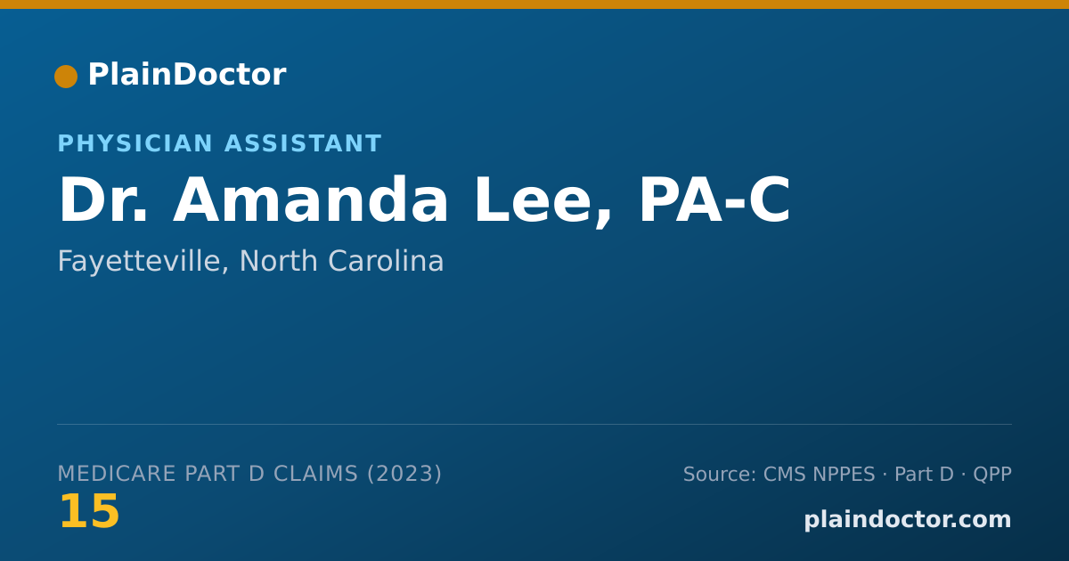 Shareable card for Amanda Lee, PA-C - Physician Assistant, Fayetteville, NC