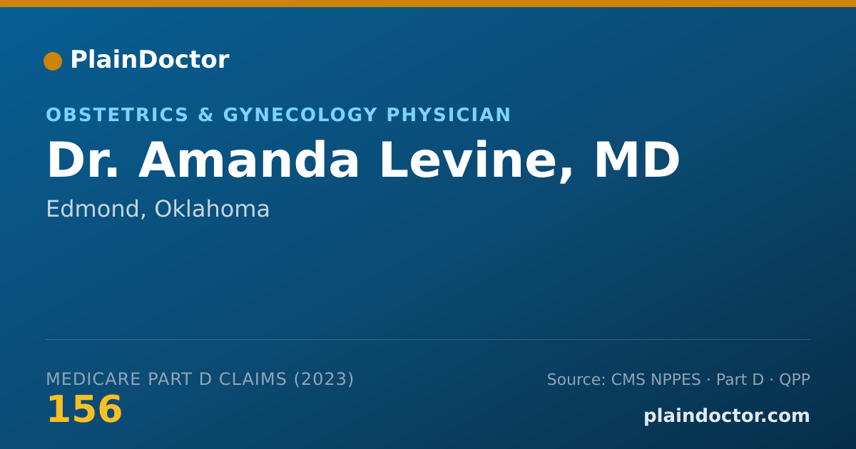 Shareable card for Amanda Levine, MD - Obstetrics & Gynecology Physician, Edmond, OK