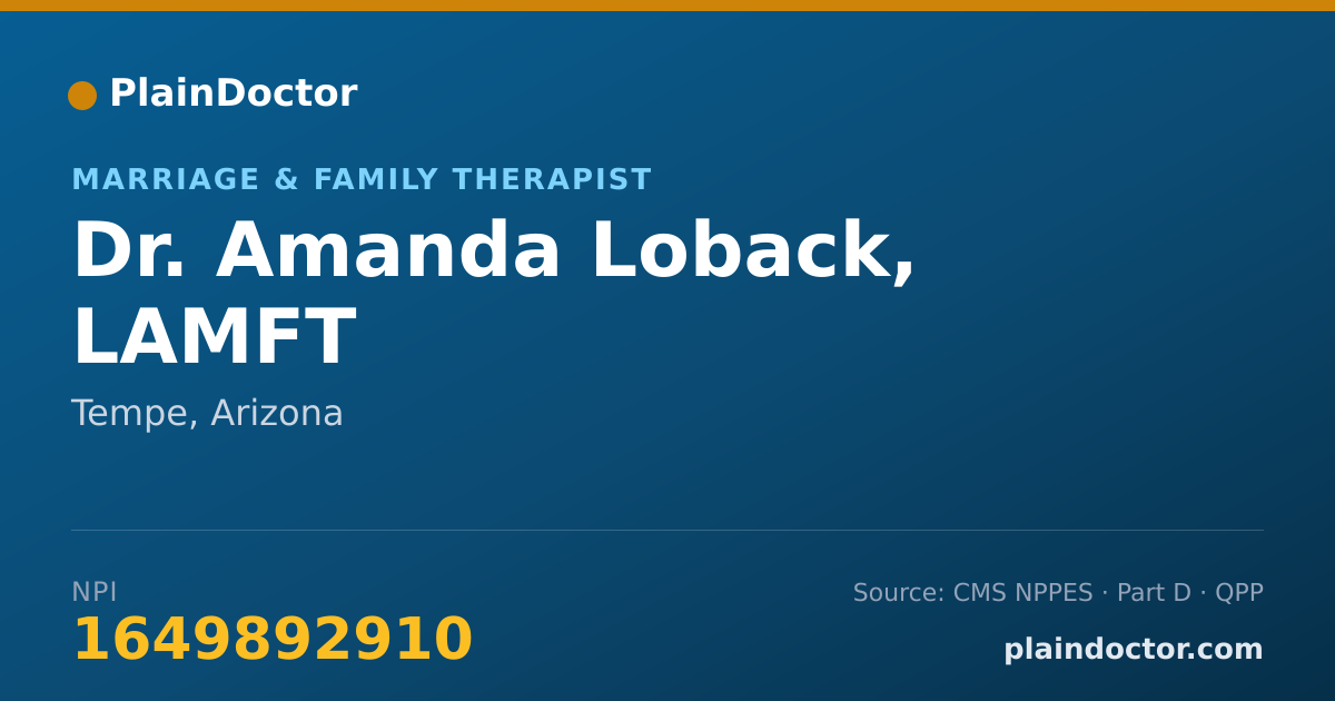Shareable card for Amanda Loback, LAMFT - Marriage & Family Therapist, Tempe, AZ