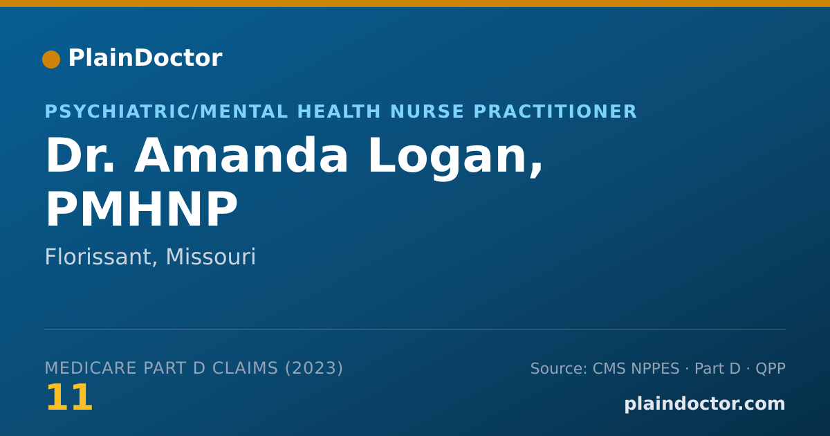 Shareable card for Amanda Logan, PMHNP - Psychiatric/Mental Health Nurse Practitioner, Florissant, MO