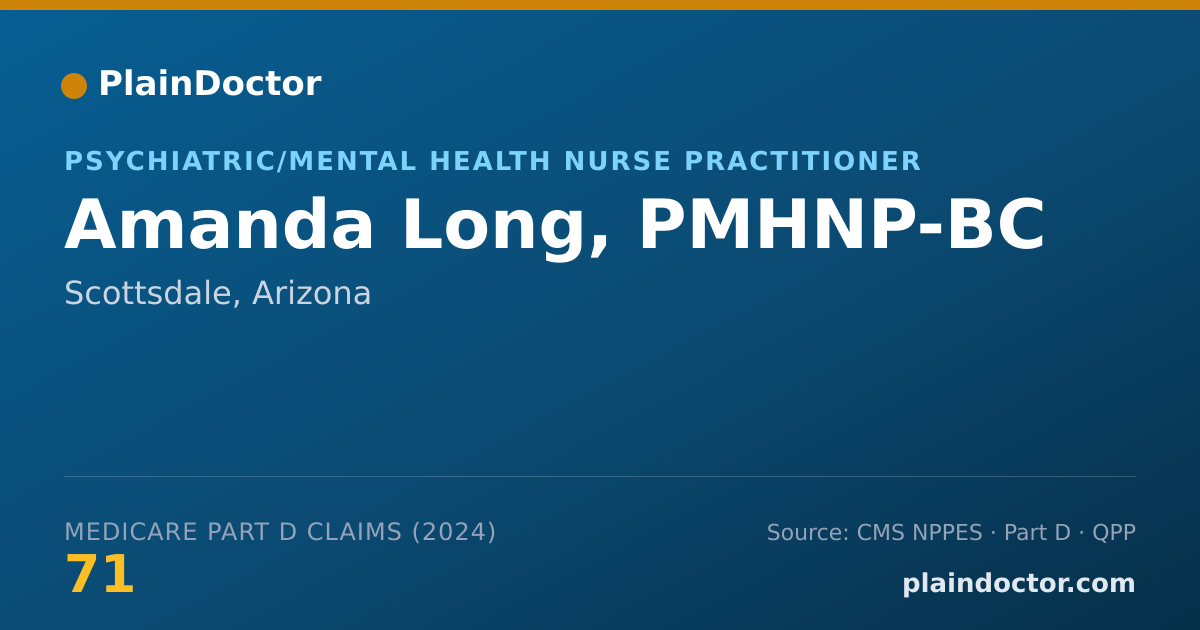 Shareable card for Amanda Long, PMHNP-BC - Psychiatric/Mental Health Nurse Practitioner, Scottsdale, AZ