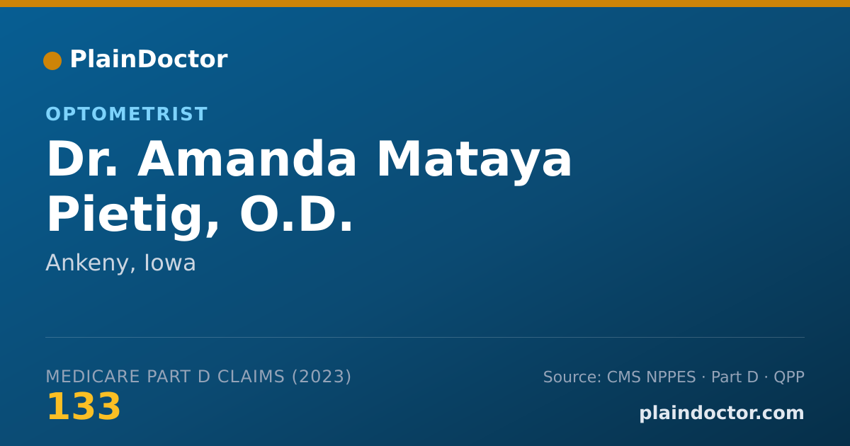 Shareable card for Amanda Mataya Pietig, O.D. - Optometrist, Ankeny, IA