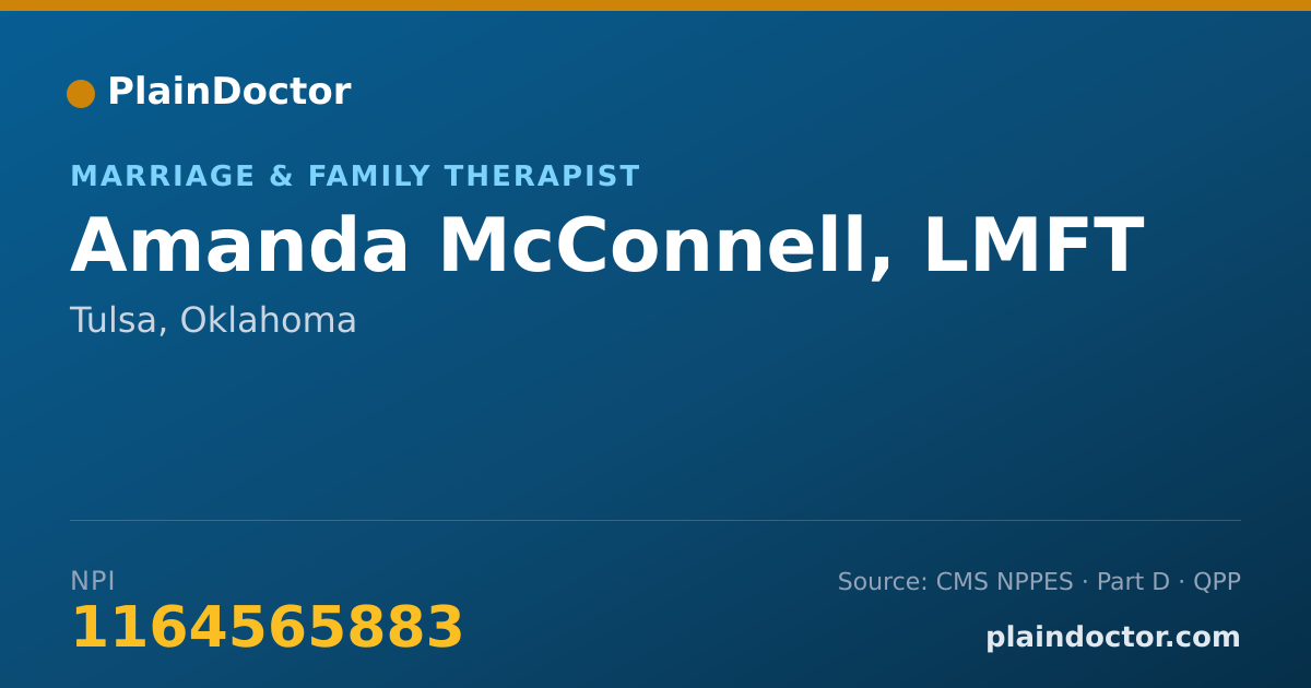 Shareable card for Amanda McConnell, LMFT - Marriage & Family Therapist, Tulsa, OK