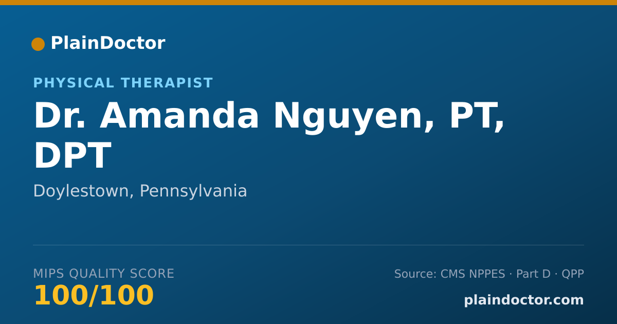 Shareable card for Amanda Nguyen, PT, DPT - Physical Therapist, Doylestown, PA