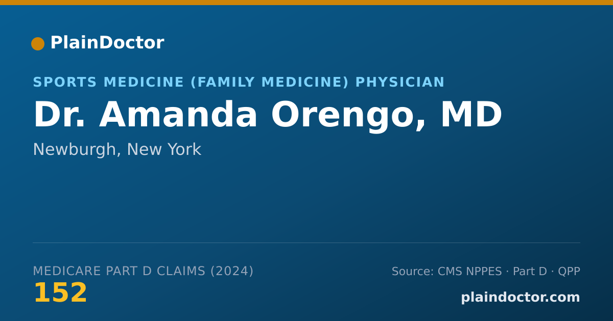 Shareable card for Amanda Orengo, MD - Family Medicine Physician, Newburgh, NY