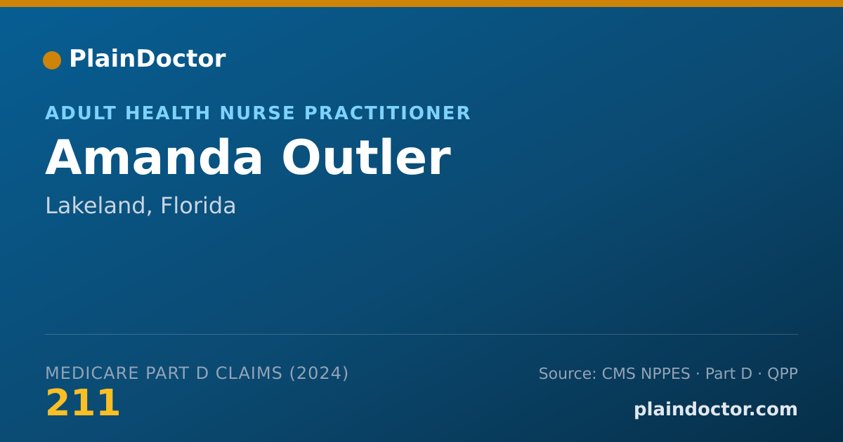 Shareable card for Amanda Outler - Family Nurse Practitioner, Lakeland, FL