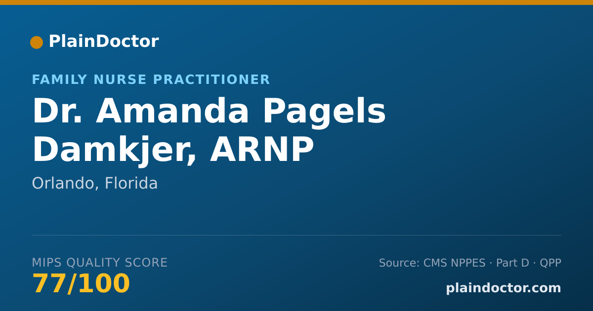 Shareable card for Amanda Pagels Damkjer, ARNP - Family Nurse Practitioner, Orlando, FL