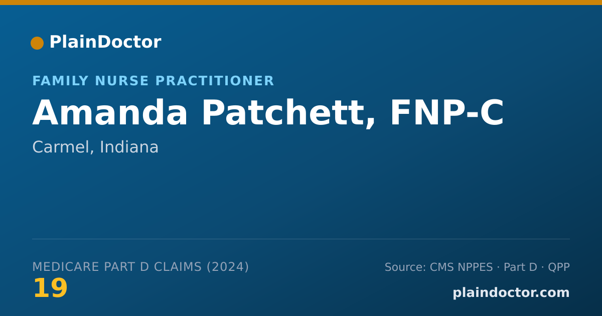 Shareable card for Amanda Patchett, FNP-C - Family Nurse Practitioner, Carmel, IN