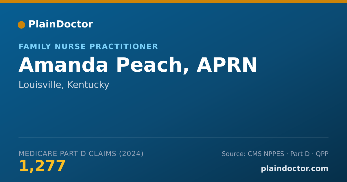 Shareable card for Amanda Peach, APRN - Family Nurse Practitioner, Louisville, KY