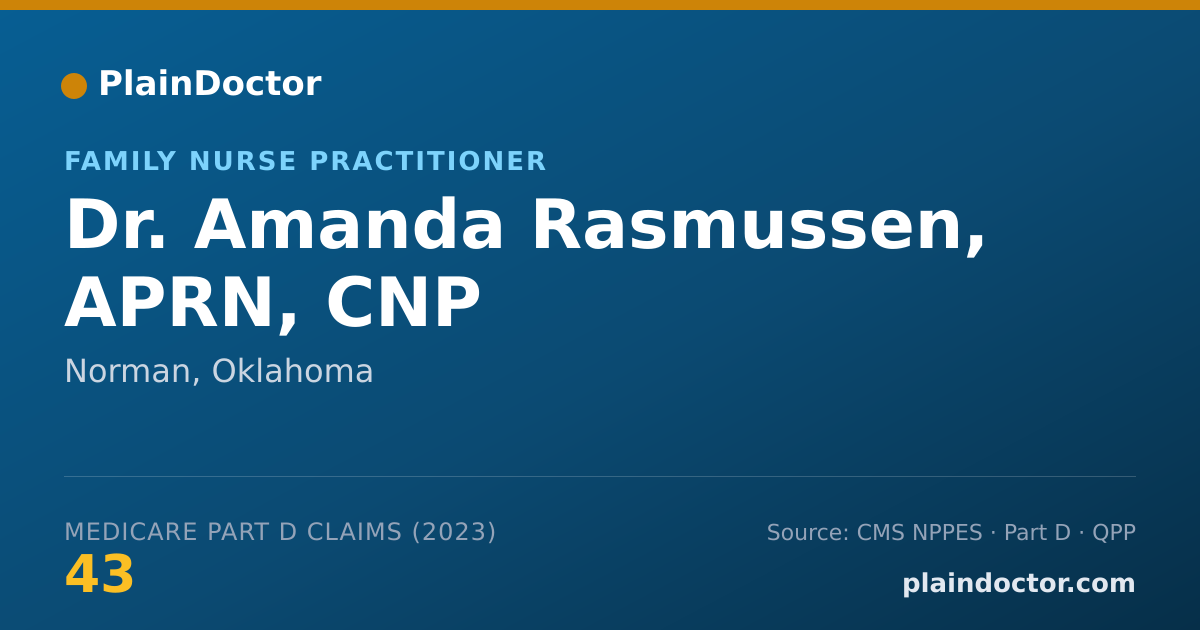 Shareable card for Amanda Rasmussen, APRN, CNP - Family Nurse Practitioner, Norman, OK