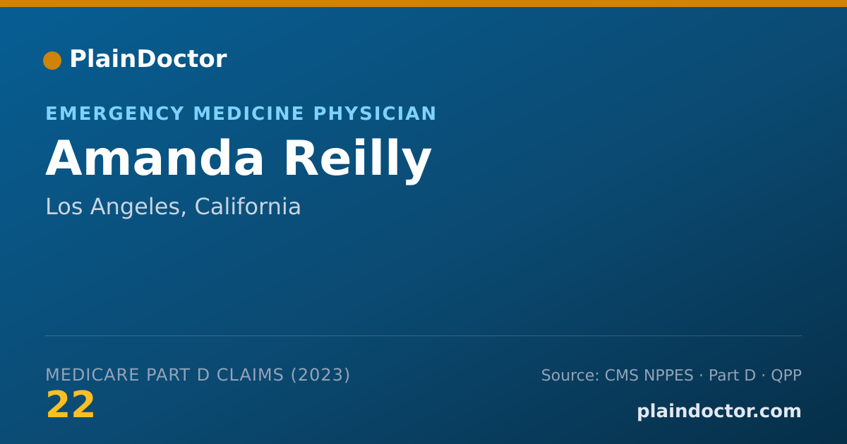 Shareable card for Amanda Reilly - Emergency Medicine Physician, Los Angeles, CA