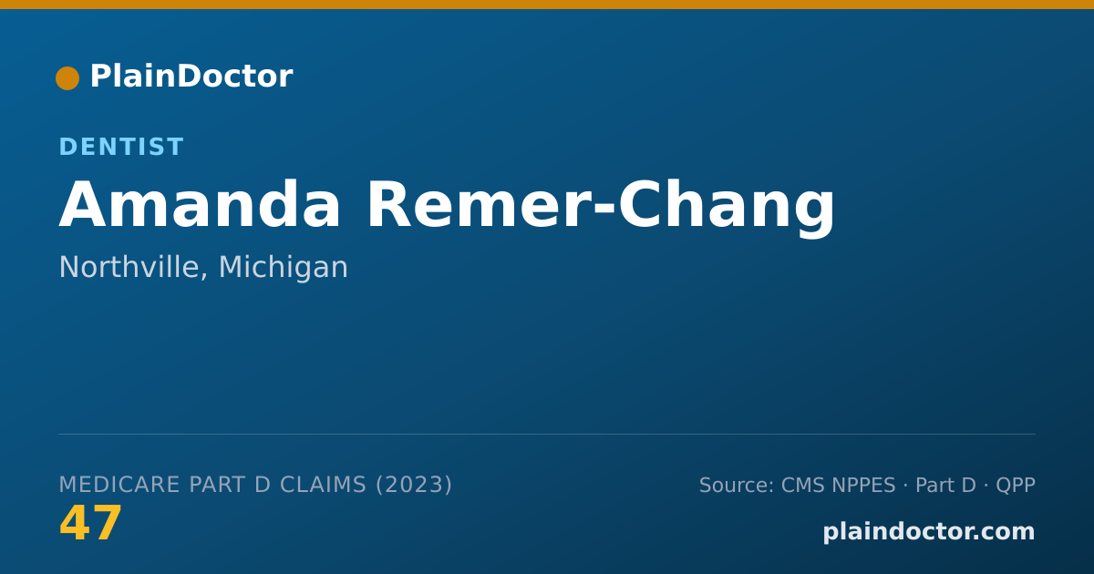 Shareable card for Amanda Remer-Chang - Dentist, Northville, MI