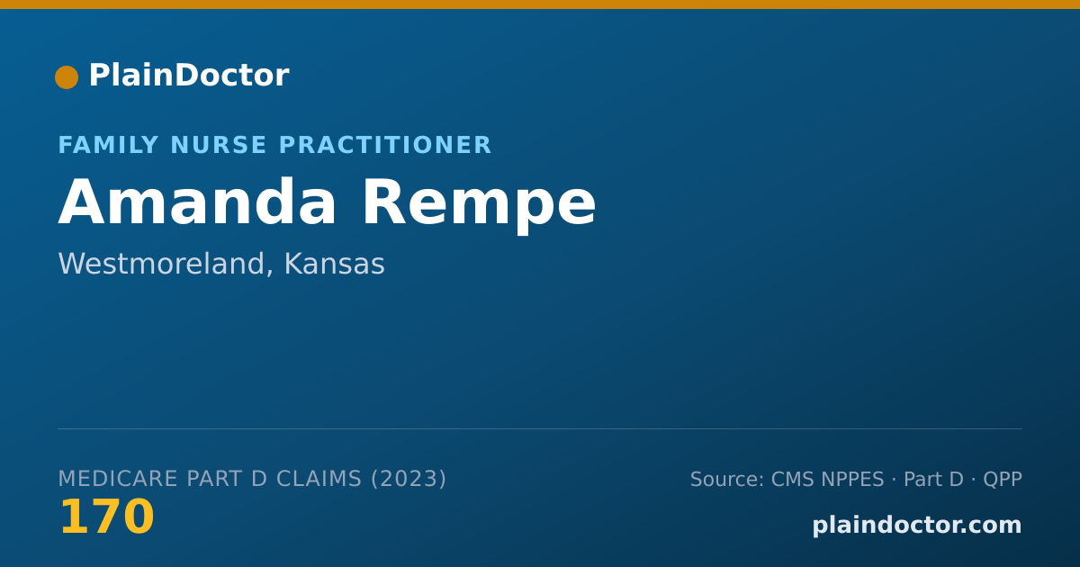 Shareable card for Amanda Rempe - Family Nurse Practitioner, Westmoreland, KS
