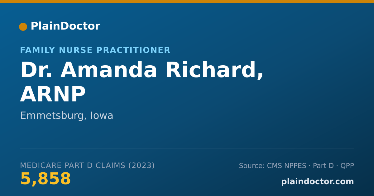 Shareable card for Amanda Richard, ARNP - Family Nurse Practitioner, Emmetsburg, IA
