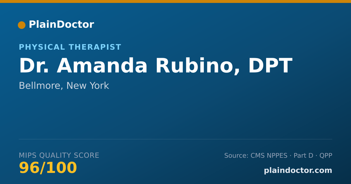 Shareable card for Amanda Rubino, DPT - Specialist, Bellmore, NY