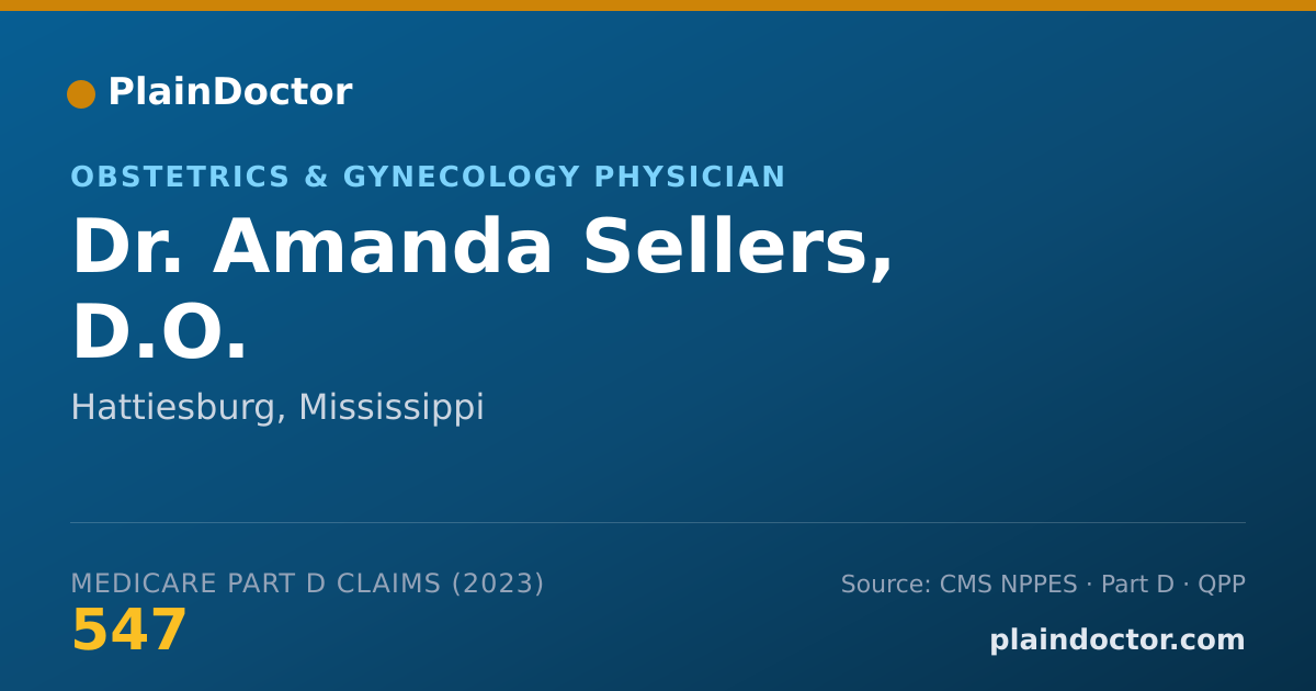 Shareable card for Amanda Sellers, D.O. - Obstetrics & Gynecology Physician, Hattiesburg, MS