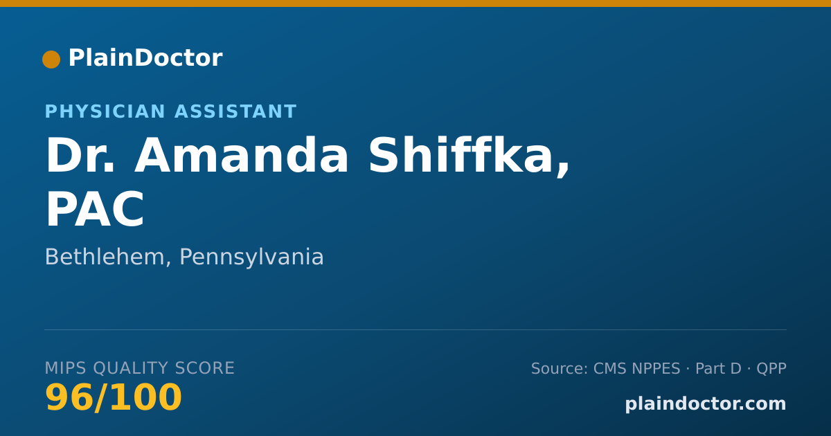 Shareable card for Amanda Shiffka, PAC - Physician Assistant, Bethlehem, PA