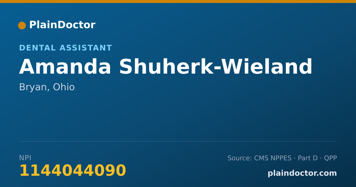Shareable card for Amanda Shuherk-Wieland - Dental Assistant, Bryan, OH