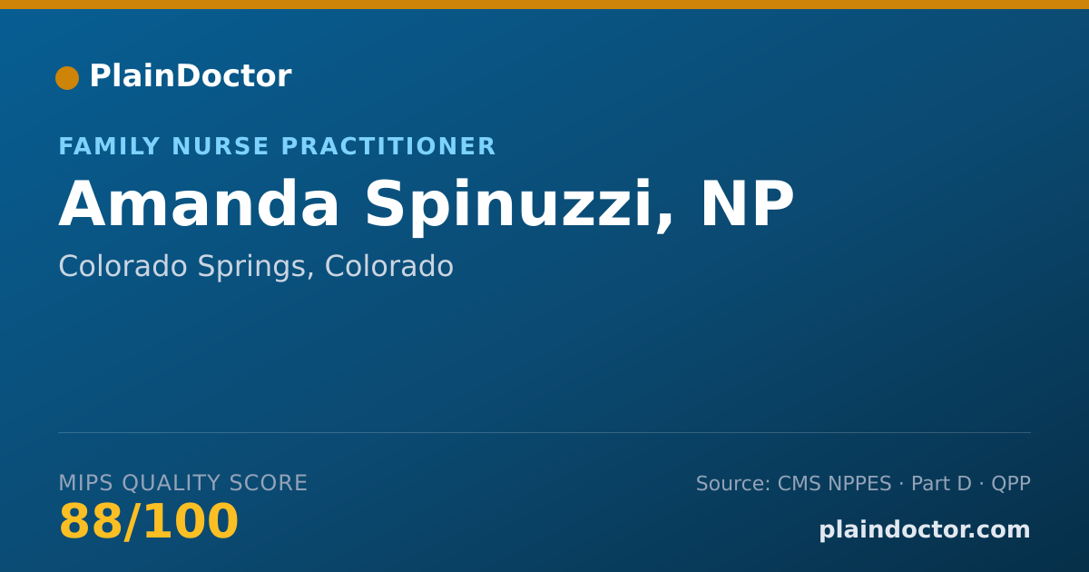 Shareable card for Amanda Spinuzzi, NP - Family Nurse Practitioner, Colorado Springs, CO