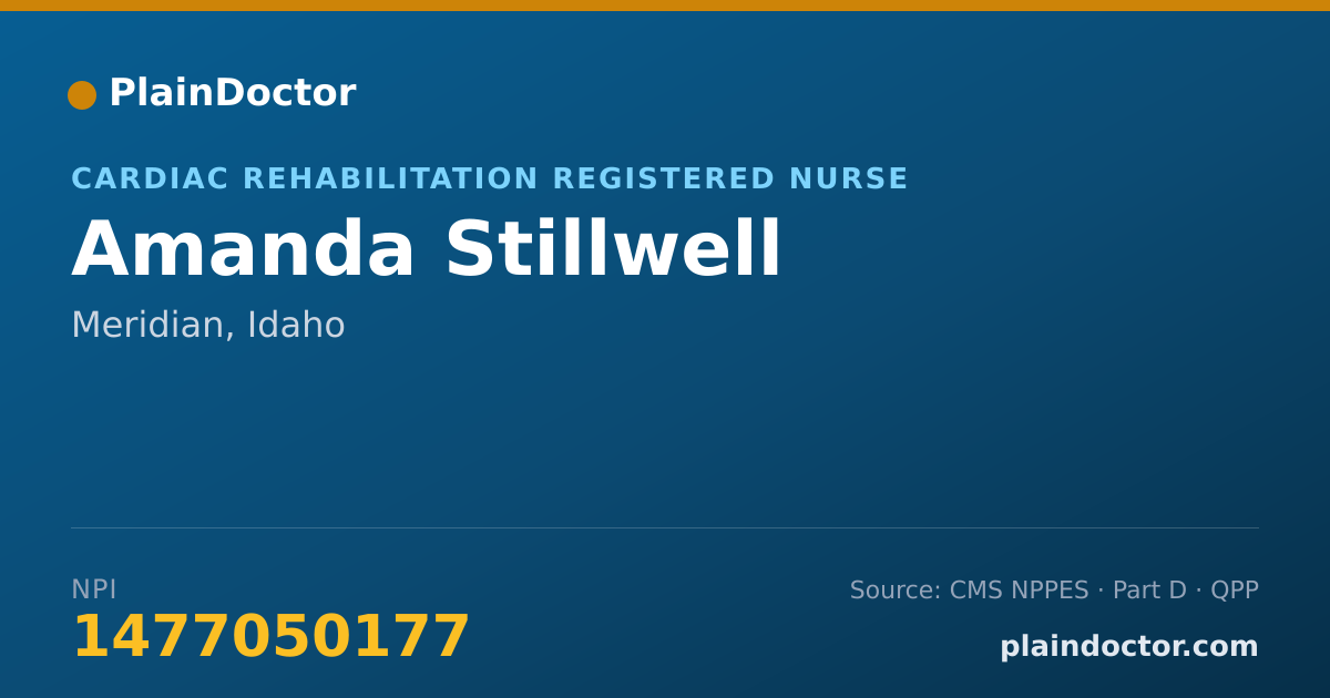 Shareable card for Amanda Stillwell - Cardiac Rehabilitation Registered Nurse, Meridian, ID