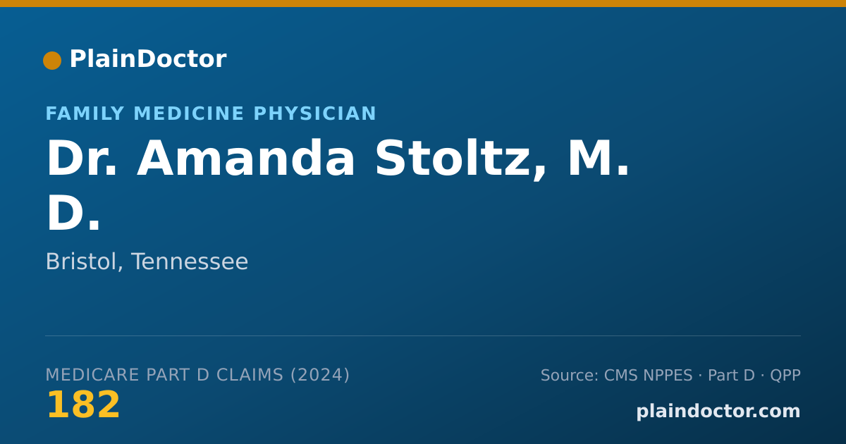 Shareable card for Amanda Stoltz, M. D. - Family Medicine Physician, Bristol, TN