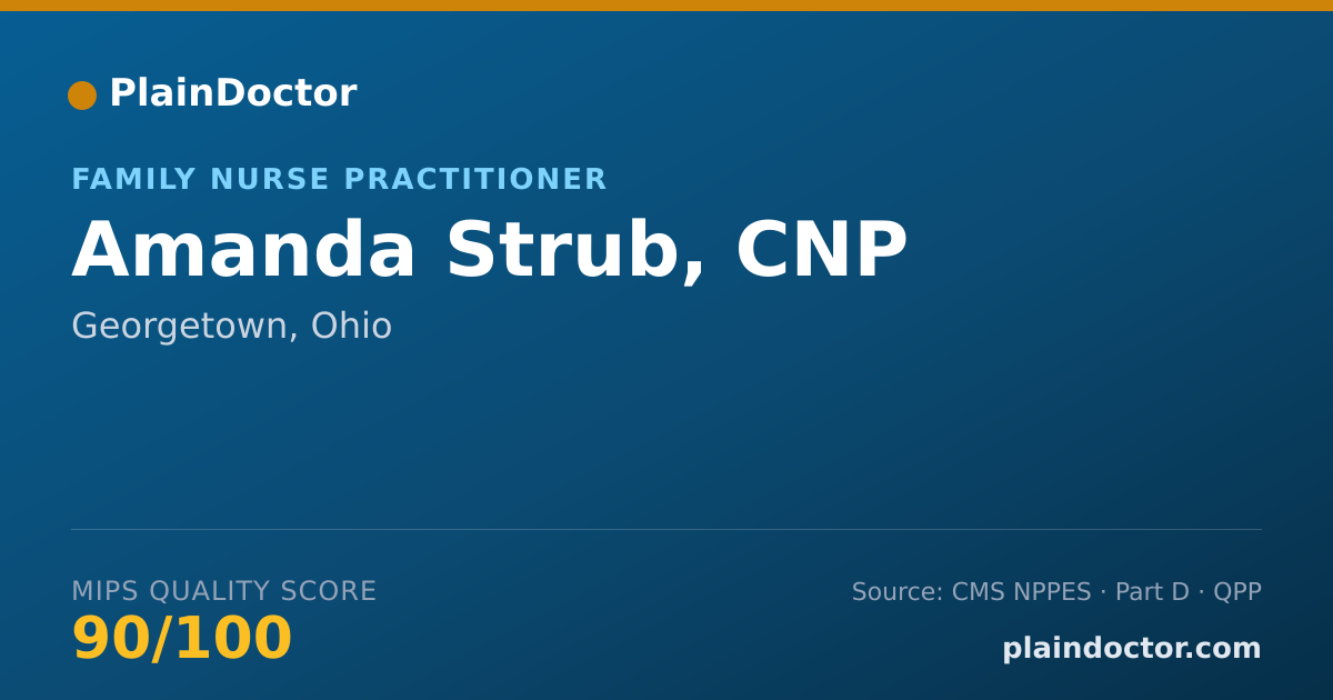 Shareable card for Amanda Strub, CNP - Family Nurse Practitioner, Georgetown, OH