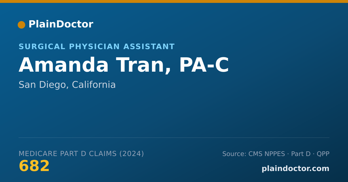 Shareable card for Amanda Tran, PA-C - Physician Assistant, San Diego, CA
