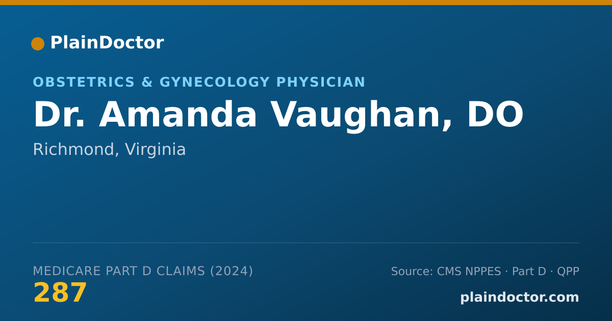 Shareable card for Amanda Vaughan, DO - Obstetrics & Gynecology Physician, Richmond, VA