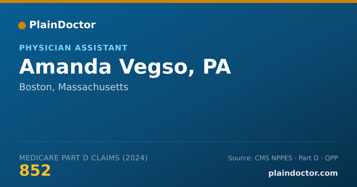 Shareable card for Amanda Vegso, PA - Physician Assistant, Boston, MA