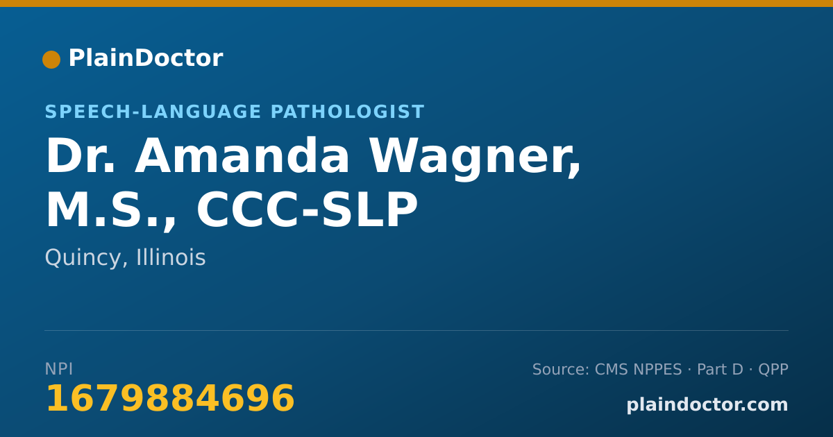 Shareable card for Amanda Wagner, M.S., CCC-SLP - Speech-Language Pathologist, Quincy, IL