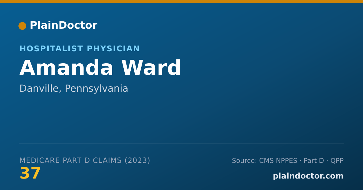 Shareable card for Amanda Ward - Hospitalist Physician, Danville, PA