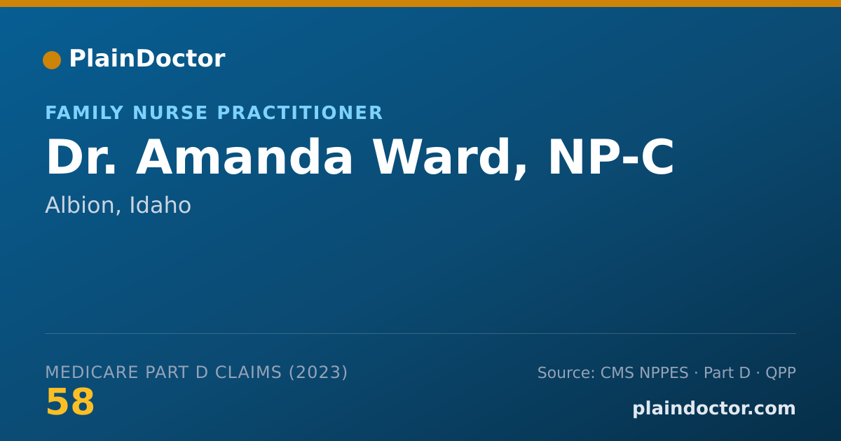 Shareable card for Amanda Ward, NP-C - Family Nurse Practitioner, Albion, ID