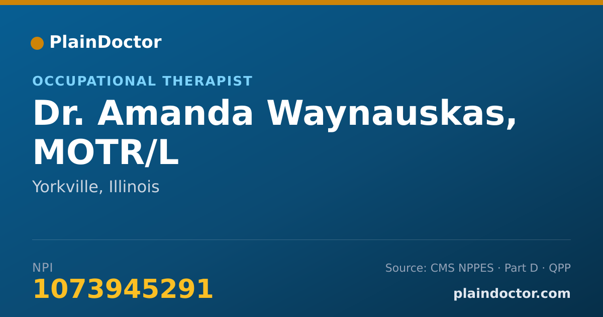 Shareable card for Amanda Waynauskas, MOTR/L - Occupational Therapist, Yorkville, IL