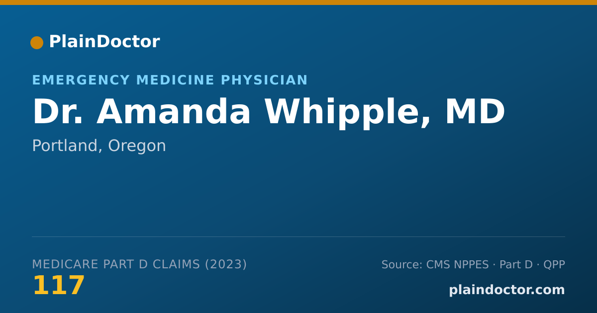 Shareable card for Amanda Whipple, MD - Emergency Medicine Physician, Portland, OR