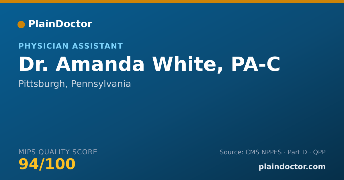 Shareable card for Amanda White, PA-C - Physician Assistant, Pittsburgh, PA
