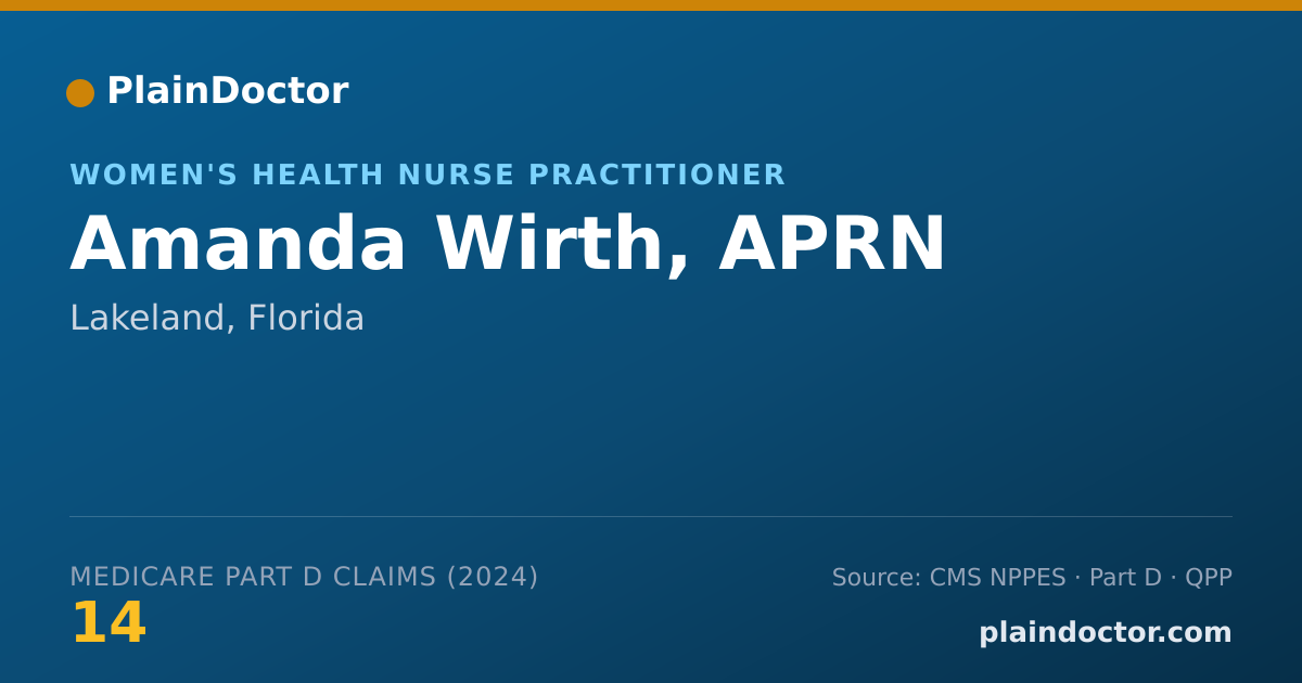 Shareable card for Amanda Wirth, APRN - Women's Health Nurse Practitioner, Lakeland, FL
