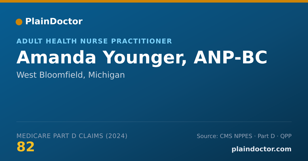 Shareable card for Amanda Younger, ANP-BC - Adult Health Nurse Practitioner, West Bloomfield, MI