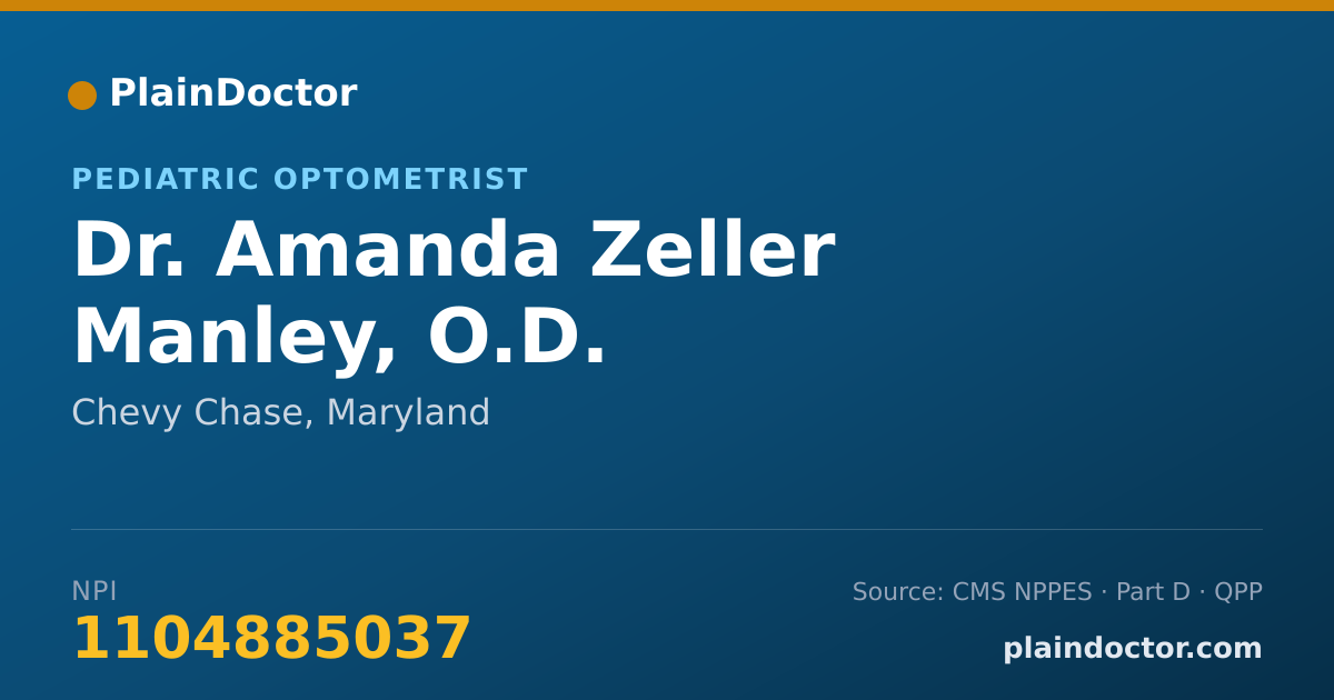 Shareable card for Amanda Zeller Manley, O.D. - Pediatric Optometrist, Chevy Chase, MD