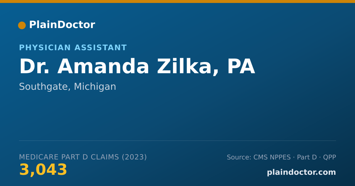 Shareable card for Amanda Zilka, PA - Physician Assistant, Southgate, MI
