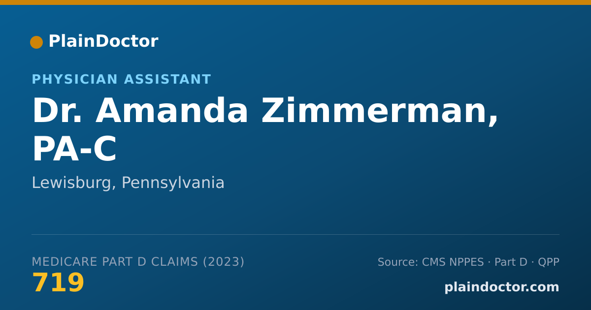 Shareable card for Amanda Zimmerman, PA-C - Physician Assistant, Lewisburg, PA