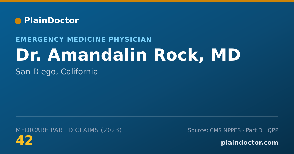 Shareable card for Amandalin Rock, MD - Emergency Medicine Physician, San Diego, CA