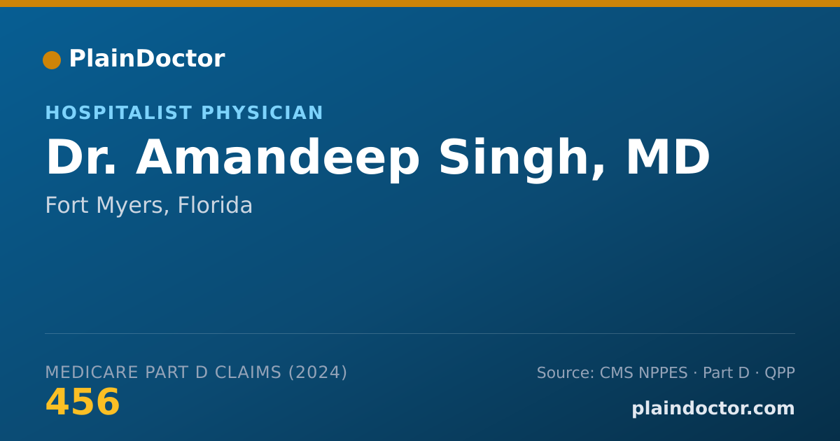 Shareable card for Amandeep Singh, MD - General Practice Physician, Fort Myers, FL