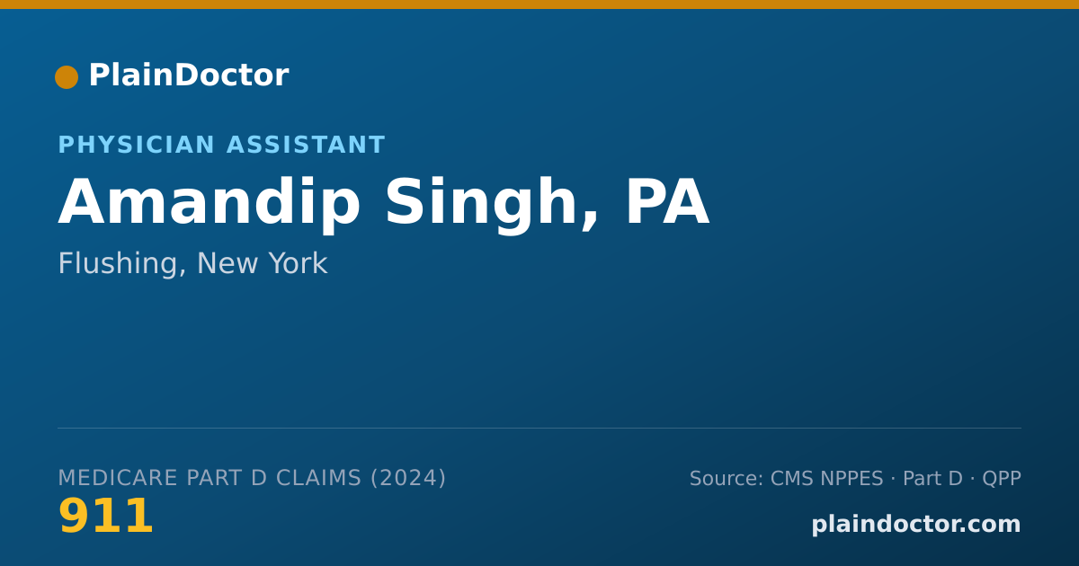 Shareable card for Amandip Singh, PA - Physician Assistant, Flushing, NY